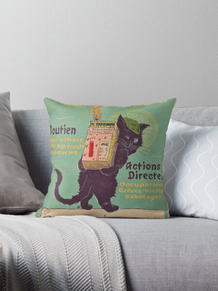 Item preview, Burn with love for revolution – Art Nouveau cat designed and sold by Loki Propagandart.