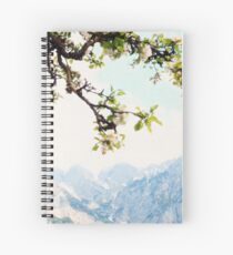 Apple Blossoms and Mountains Spiral Notebook