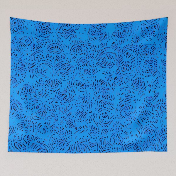 Item preview, Squiggly Pattern - Blue designed and sold by CGArtsy.