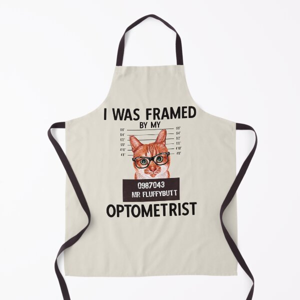 Item preview, Cute Cat with Eyeglasses - I Was Framed Optometry Quote designed and sold by Primroaddesigns.