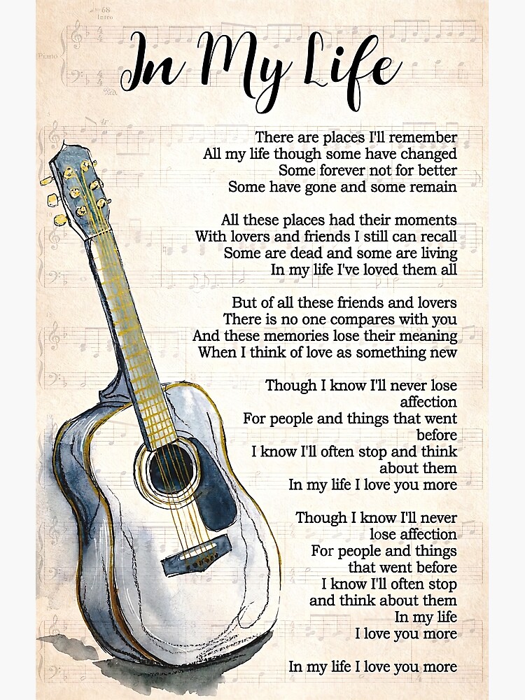 The Beatles Tell Me Why Song Lyric Music Wall Art Print - Song