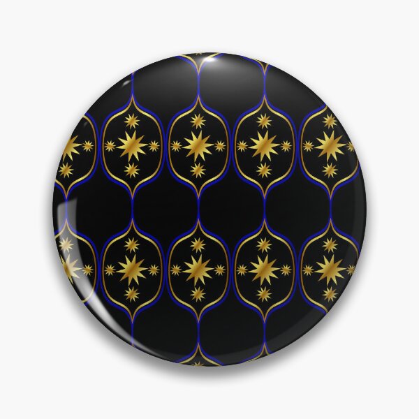 Item preview, Eastern Style Tile Pattern with Gold Stars designed and sold by BleuSky.