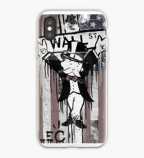 Wall St. Crucifix with American Flag iPhone Case