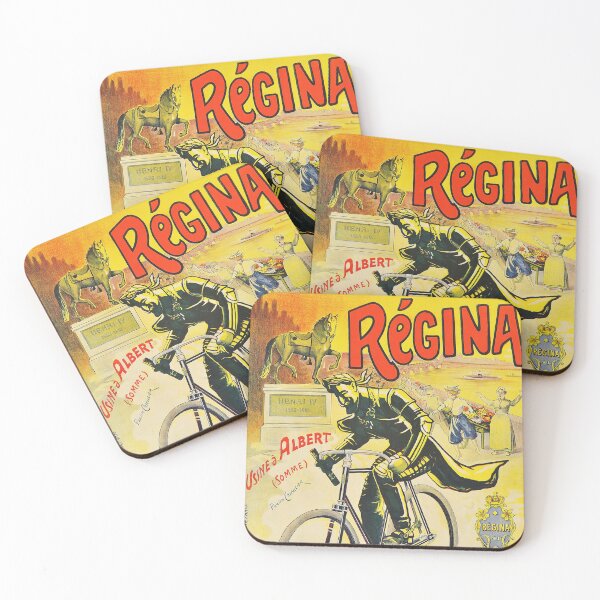 Item preview, REGINA CYCLES PARIS Vintage French Bicycle Advertisement Poster 1898 by Philippe Chapellier designed and sold by retroposters.