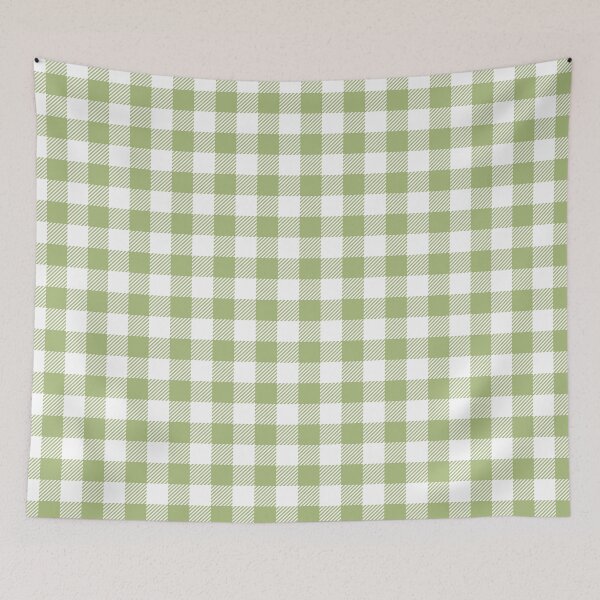 Item preview, Sage Green Gingham Check Pattern | Vintage Pattern | Green Danish Pastel Pattern designed and sold by studio-OIOO.