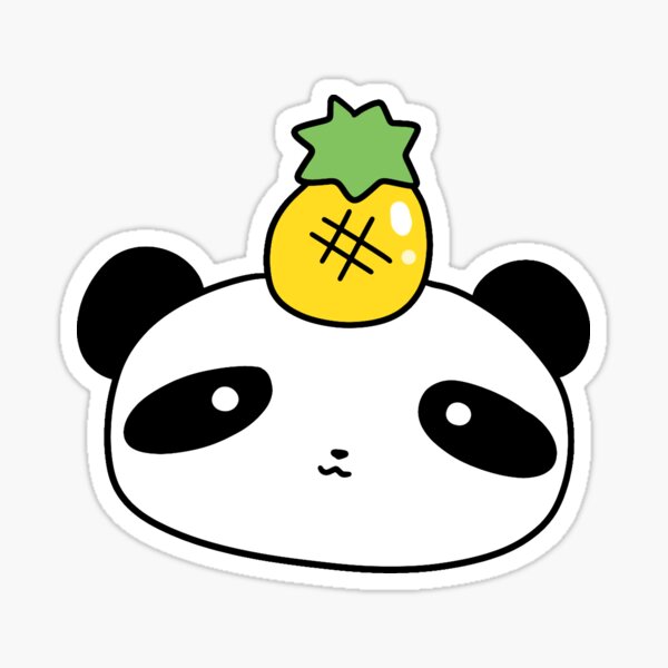 Cara de panda de piña Pegatina