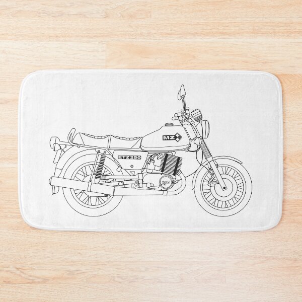 Item preview, MZ ETZ 250 motorbike two stroke black lines best t-shirt design designed and sold by EdimDesign.