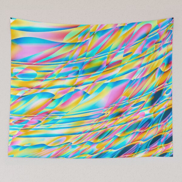 Item preview, Yellowish Multicolor Abstract Curved Lines Digital Art designed and sold by AraljanFusion.
