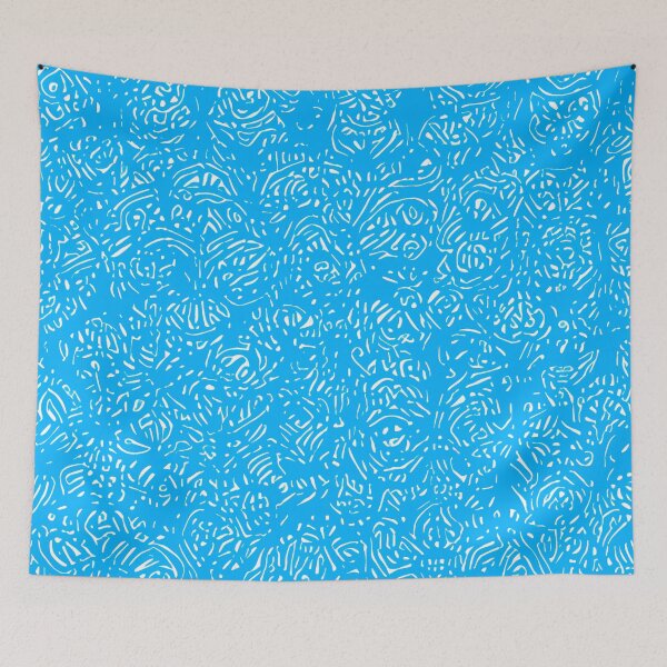 Item preview, Squiggly Pattern - Light blue and white designed and sold by CGArtsy.
