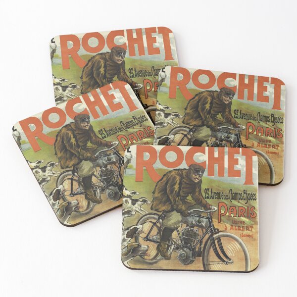 Item preview, Motocyclette ROCHET Paris Old French Motocycle Advertisement Poster Art designed and sold by retroposters.