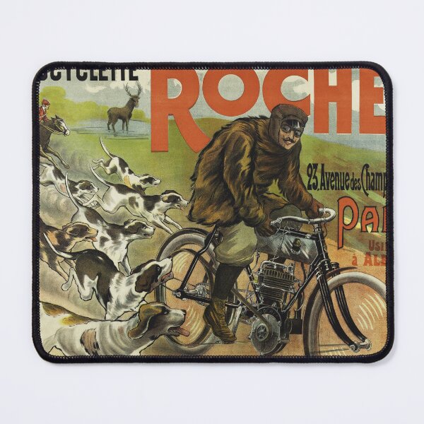 Item preview, Motocyclette ROCHET Paris Old French Motocycle Advertisement Poster Art designed and sold by retroposters.
