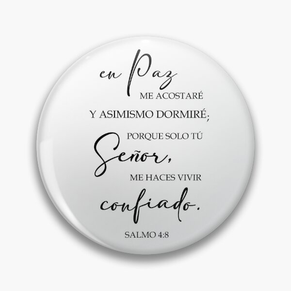 Item preview, Salmo 4:8, Spanish Blible Verse designed and sold by Aryam Quotes.