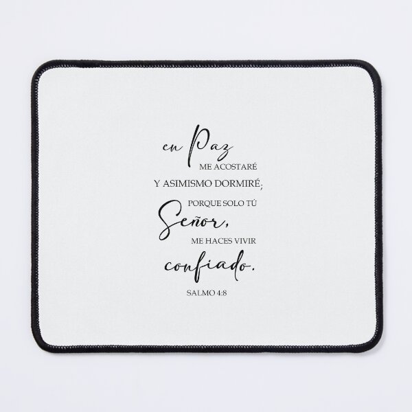 Item preview, Salmo 4:8, Spanish Blible Verse designed and sold by Aryam Quotes.