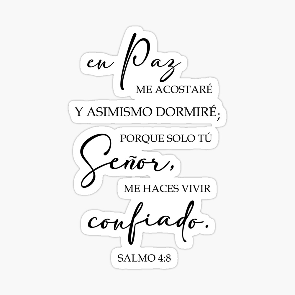 Salmo 4:8, Spanish Blible Verse