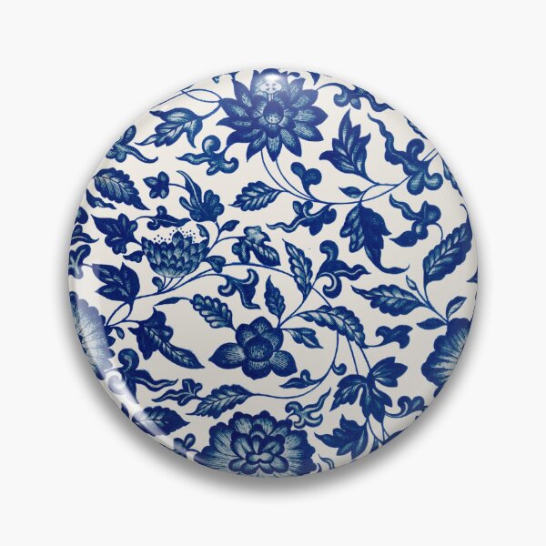 Artikelvorschau, Blaue Blumen-chinesisches Verzierungs-Muster entworfen und verkauft von DigitalCutFile.