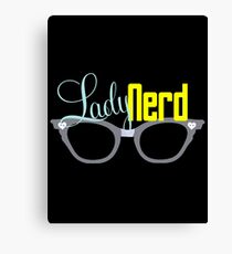 Proud LadyNerd (Grey Glasses) Canvas Print