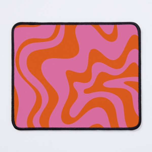 Item preview, Retro Liquid Swirl Abstract Pattern Hot Pink and Bright Red Orange designed and sold by kierkegaard.