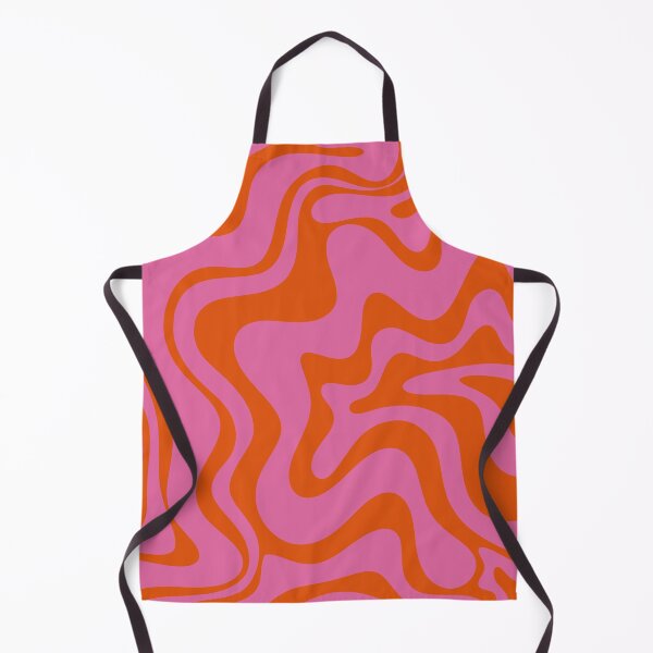 Item preview, Retro Liquid Swirl Abstract Pattern Hot Pink and Bright Red Orange designed and sold by kierkegaard.