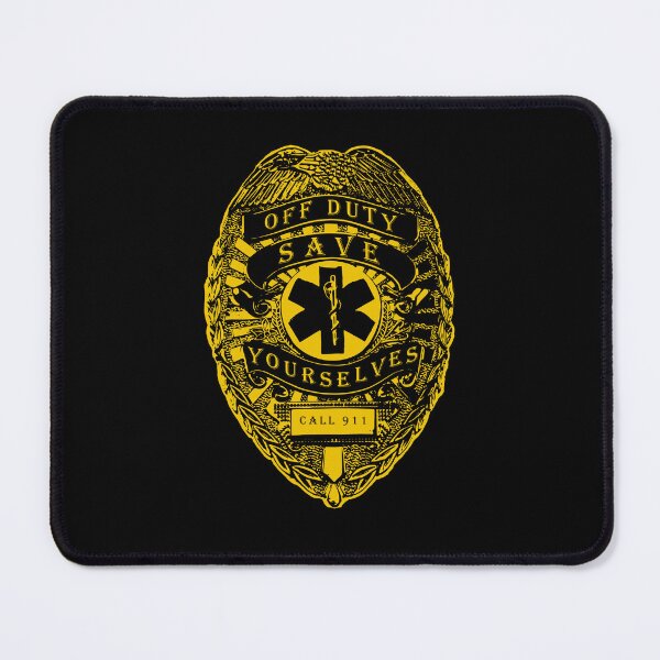 Item preview, Off Duty Save Yourselves YELLOW Funny EMT Nurse Paramedic designed and sold by BOBSMITHHHHH.