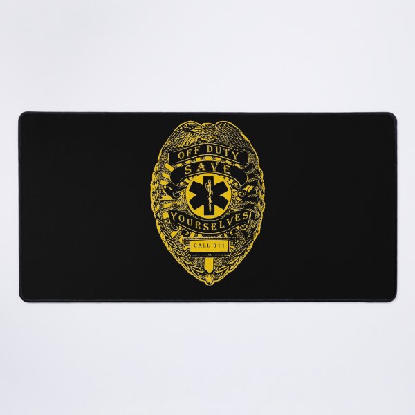 Item preview, Off Duty Save Yourselves YELLOW Funny EMT Nurse Paramedic designed and sold by BOBSMITHHHHH.