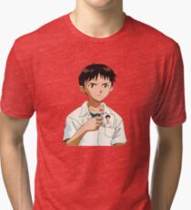 Shinji with Shinji Mug Tri-blend T-Shirt