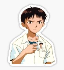 Shinji with Shinji Mug Sticker