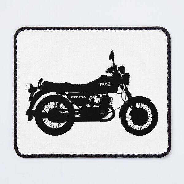 Item preview, MZ ETZ 250 motorbike two stroke black silhouette best t-shirt design designed and sold by EdimDesign.