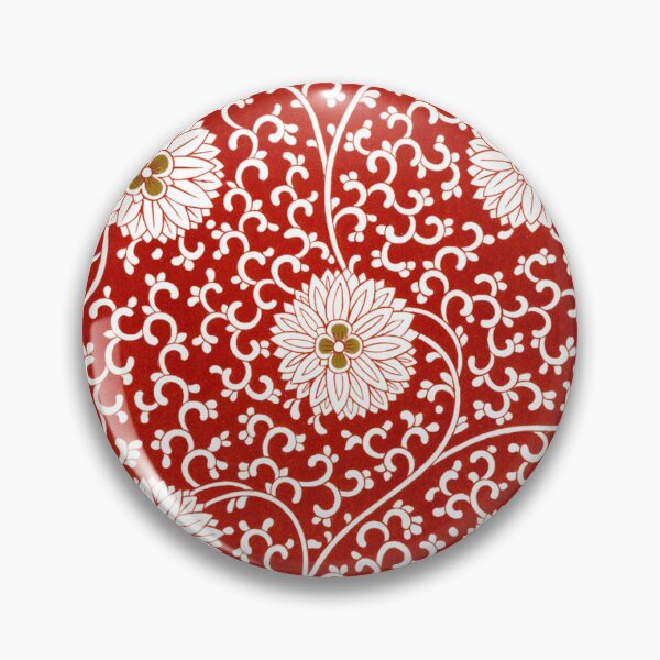 Item preview, patrón de adorno chino floral rojo designed and sold by DigitalCutFile.