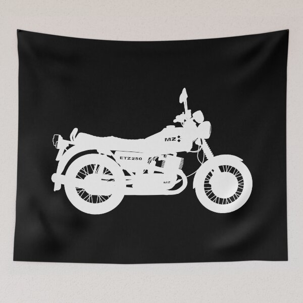 Item preview, MZ ETZ 250 motorbike two stroke white silhouette best t-shirt design designed and sold by EdimDesign.