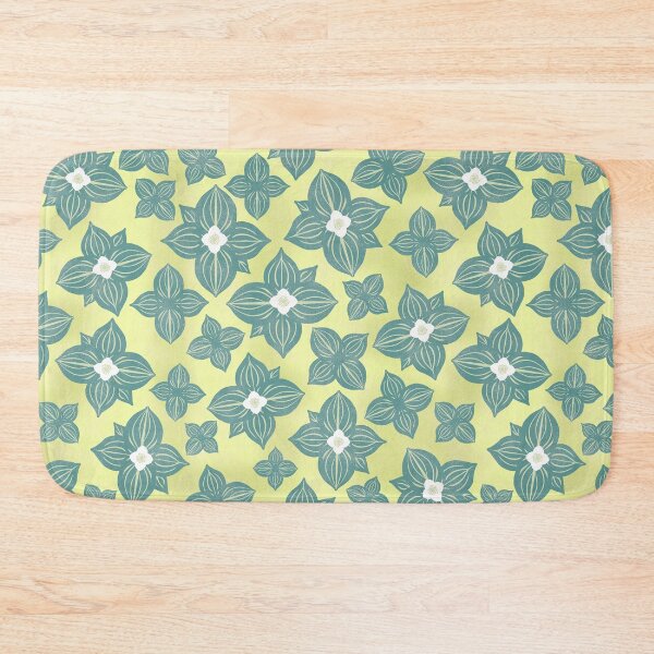Item preview, Tossed Bunchberry Blossoms on Lemongrass designed and sold by Christine Philbrick.