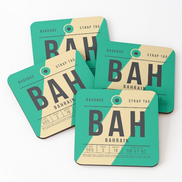 Artikelvorschau, Luggage Tag E - BAH Bahrain entworfen und verkauft von VoodooCircus.