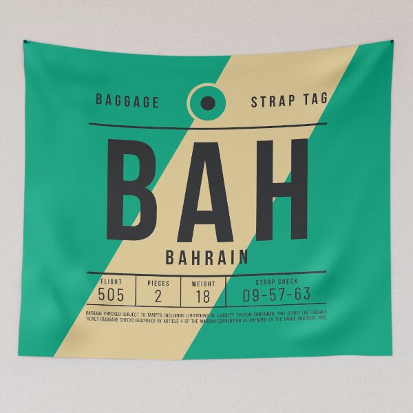 Item preview, Luggage Tag E - BAH Bahrain designed and sold by VoodooCircus.