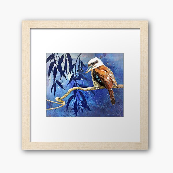 Kookaburra, hunting Framed Art Print