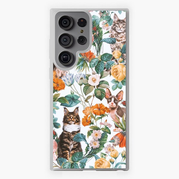 Aperçu de l'œuvre Chat et motif floral III créée et vendue par Burcu Korkmazyurek.