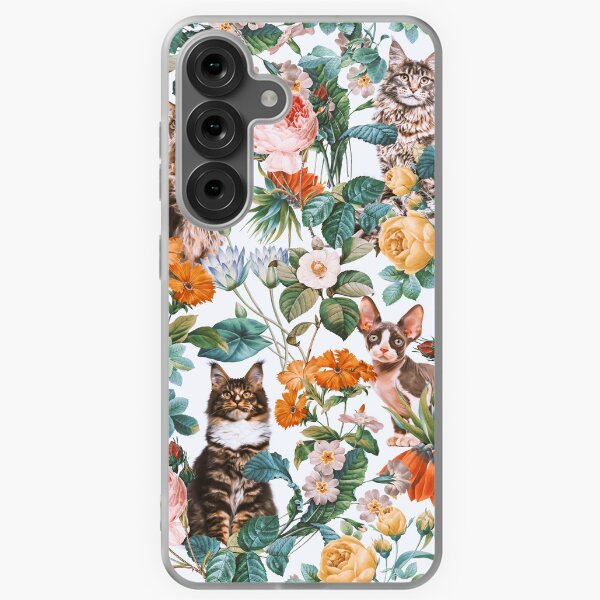 Aperçu de l'œuvre Chat et motif floral III créée et vendue par Burcu Korkmazyurek.