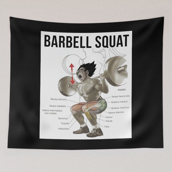 Item preview, Anatomy Chart - Exercise Diagram - Anime - Squat Inspirational Classic . designed and sold by boryczmahlie.