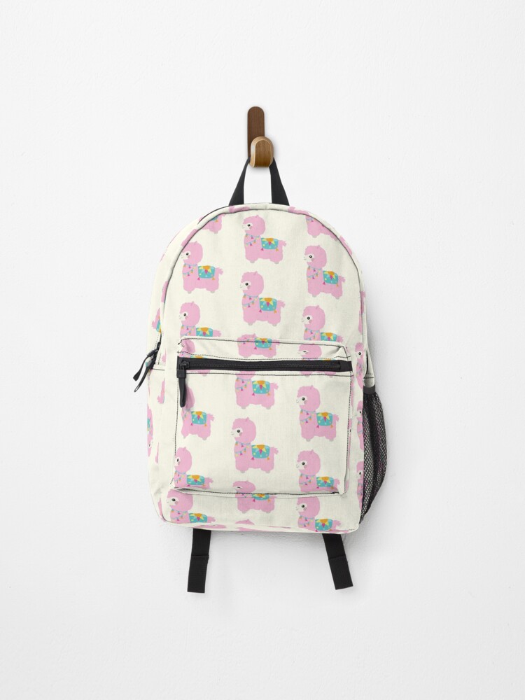 Thumbnail 1 of 3, Backpack, Pink Alpaca Pattern designed and sold by StudioShine.