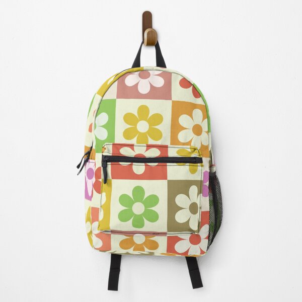 Item preview, Colorful Checkered Retro Flower pattern designed and sold by Yasminepatterns .