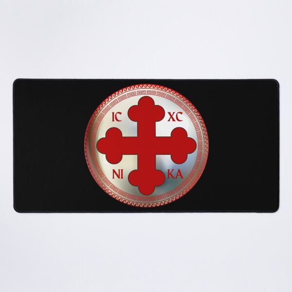 Item preview, Greek Orthodox Cross Red Metallic ICXC NIKA designed and sold by Yiorgos Designs.