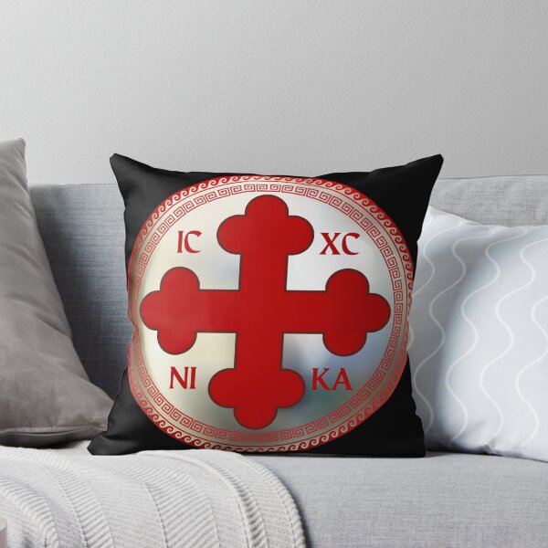 Item preview, Greek Orthodox Cross Red Metallic ICXC NIKA designed and sold by Yiorgos Designs.