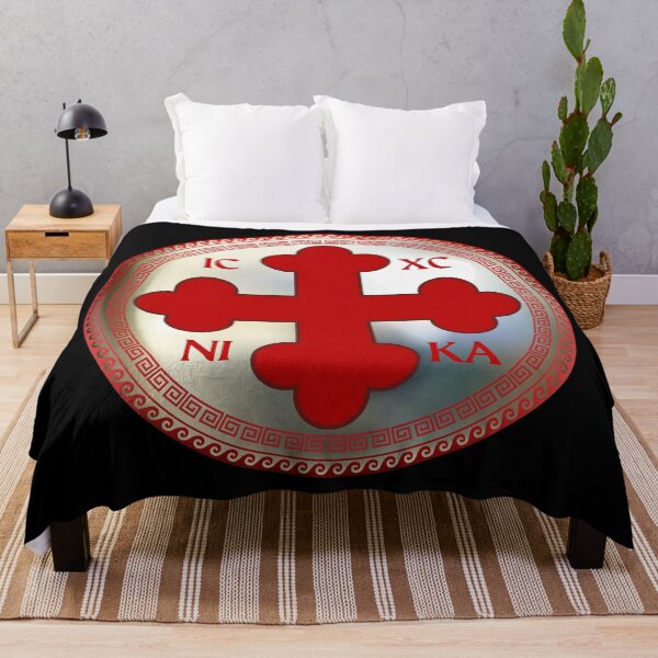 Item preview, Greek Orthodox Cross Red Metallic ICXC NIKA designed and sold by Yiorgos Designs.