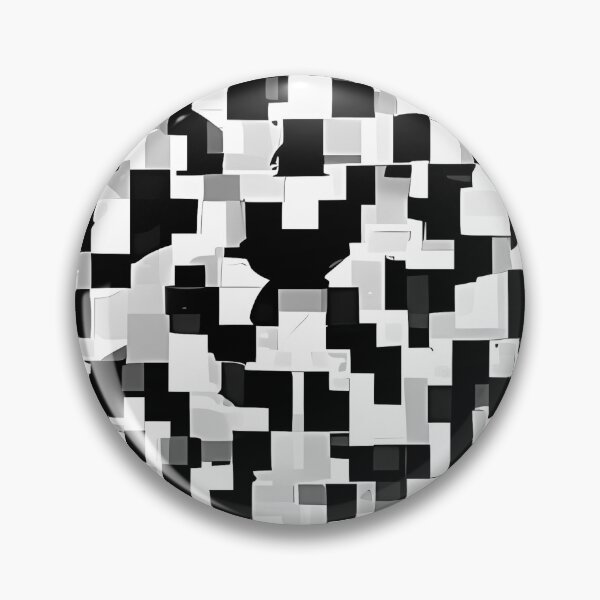 Item preview, Glitches - Abstract Geometric Pattern (Black and White designed and sold by CGArtsy.