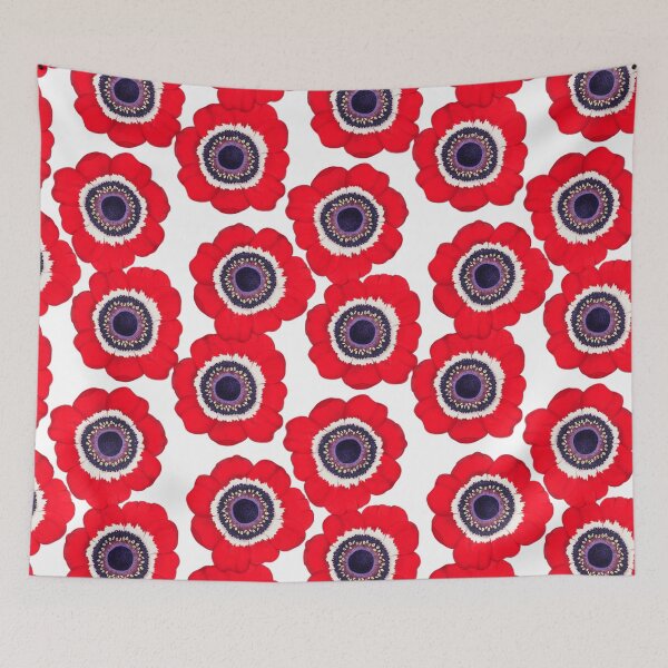 Item preview, Poppy Blossoms on White designed and sold by Christine Philbrick.