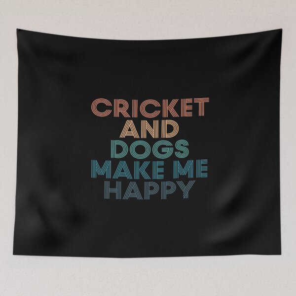 Item preview, Cricket And Dogs Make Me Happy- Gift for Cricket & Dogs Fans designed and sold by kindxinn.