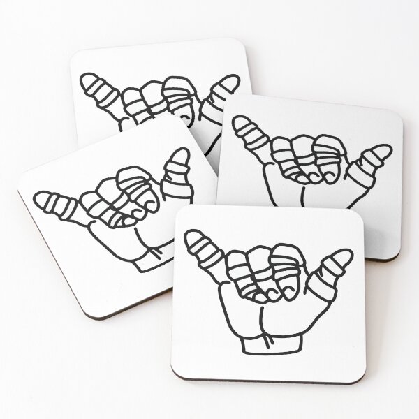 Item preview, Jiu Jitsu Shaka Hand, Hang Loose Transparent Blank and White designed and sold by Polishthestone.
