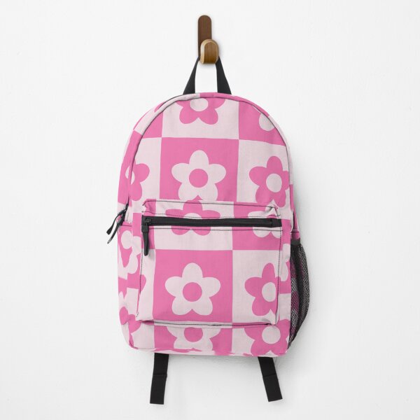Item preview, Hot Pink and White Retro Checkered Flower Pattern designed and sold by Yasminepatterns .