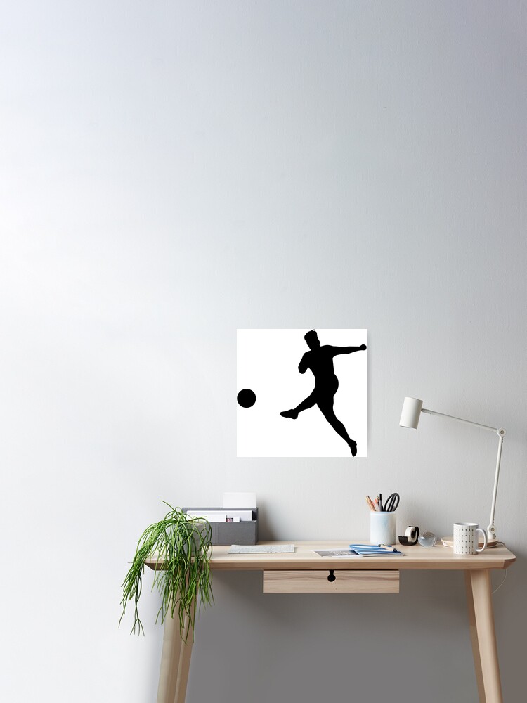 Art Poster Football Soccer Silhouette