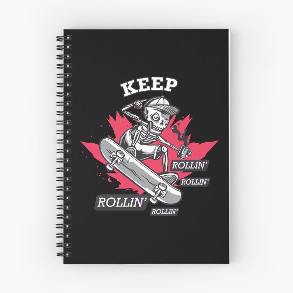 Item preview, Keep Rollin Funny Skeleton On A Skateboard Rolling Music Pun designed and sold by artado.