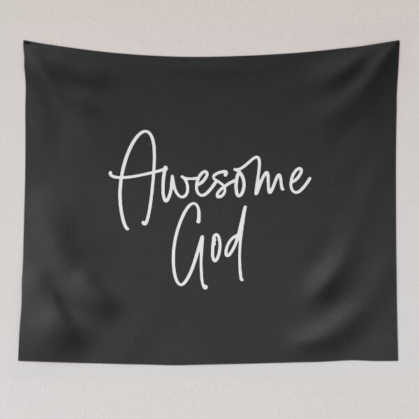 Item preview, Christian Design - Awesome God in Modern Eroded Font designed and sold by simplydesignart.