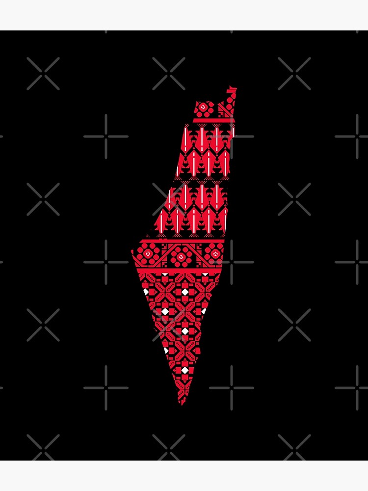 Palestinian keffiyeh map pattern Poster